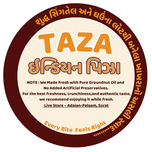 Indian Pizza Khakhra – Pizza Inspired Herbs, Cheesy & Savoury | Taza