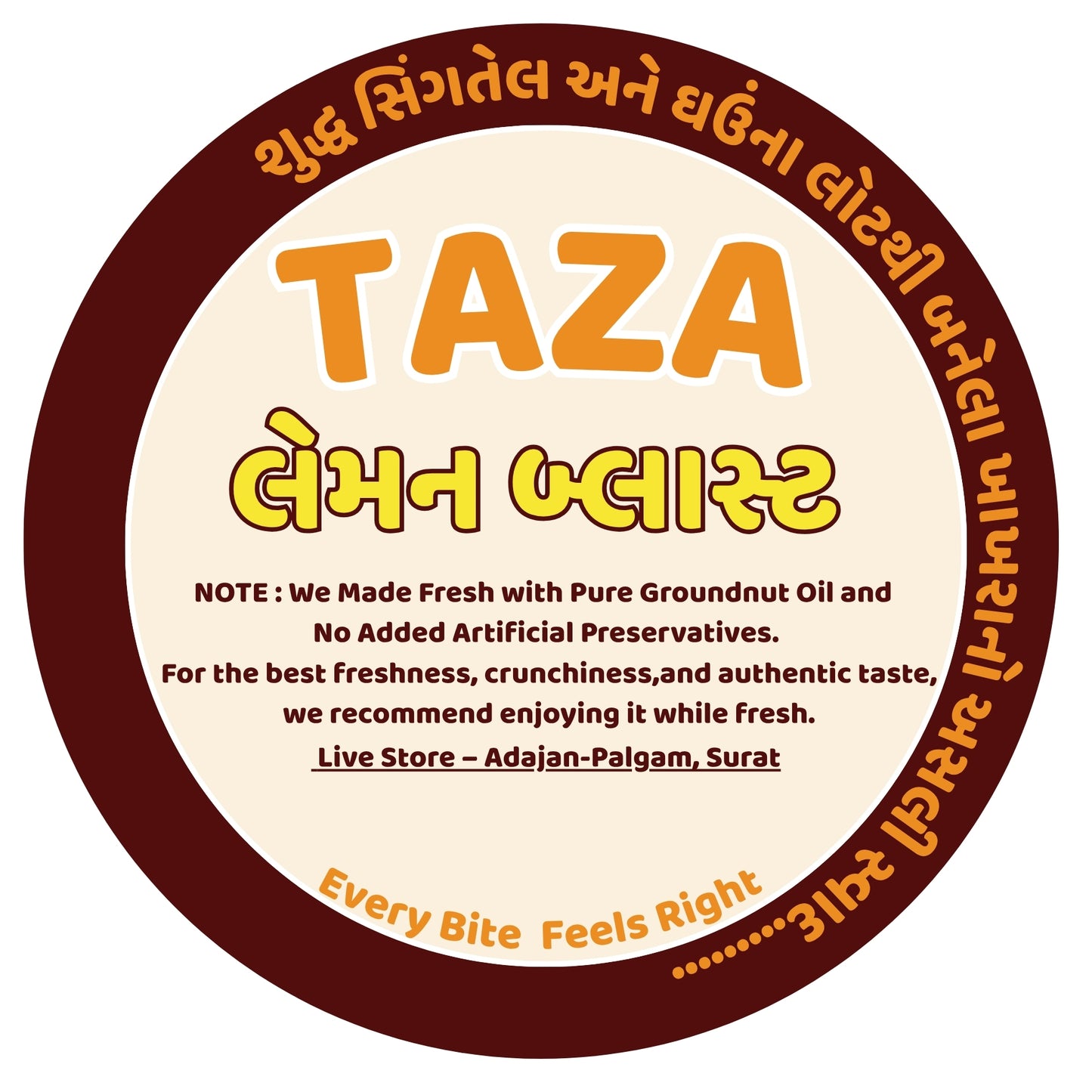 Lemon Blast Khakhra – Zesty Lemon Twist, Fresh & Tangy | Taza